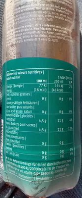 List of product ingredients Aproz Thé Grüntee-minze Aproz 500 ml