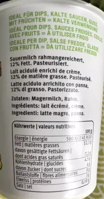 Lista de ingredientes del producto M-Dessert Sauermilch M-Dessert 180 ml