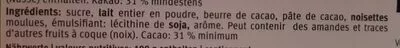 List of product ingredients Chocolat au lait extra fin Frey 