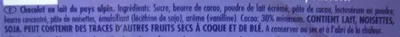 List of product ingredients Chocolat au lait du pays alpin (Lot de 3) Milka, Kraft Foods 600 g (3 x 200 g)
