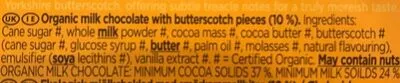 List of product ingredients Milk chocolate butterscotch 37% Green & Black's 