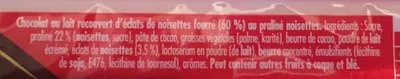 Lista de ingredientes del producto L'Original Lait Suchard 175g
