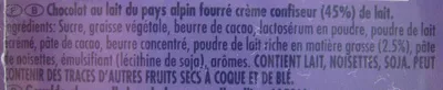 Lista de ingredientes del producto Chocolat Tendre au lait (lot de 6) Milka, Kraft Foods 600 g (6 x 100 g)