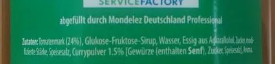Lista de ingredientes del producto VW Gewürz Ketchup Kraft Foods, Kraft 500 ml