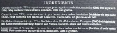 List of product ingredients Madagascar 75% Criollo Cocoa Åkesson's 60g
