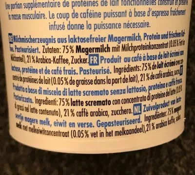 Liste des ingrédients du produit Caffè Lattesso Protein Cremo 250ml