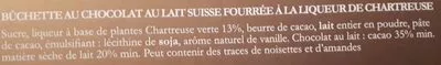 Liste des ingrédients du produit Chartreuse Orset 90 g
