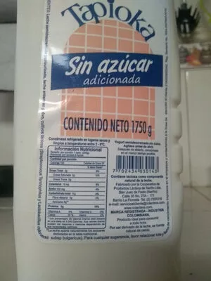 List of product ingredients tapioka industria Colombia 1750 g
