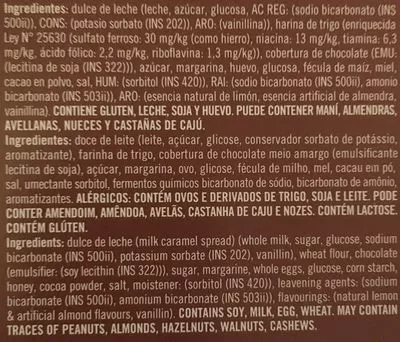 Liste des ingrédients du produit Alfajor de chocolate Havanna 