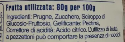 List of product ingredients Confettura prugne Santa Rosa 
