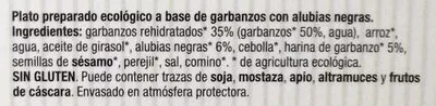 List of product ingredients Minibugers de garbanzos y alubias negras Germinal Bio Vegan,  Germinal Bio,  Germinal 160 g