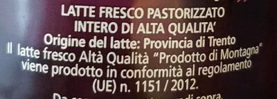 List of product ingredients Latte fresco alta qualità “prodotto di montagna “ Coop 1 l
