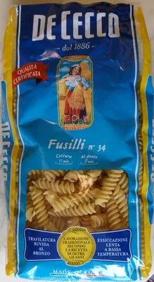 List of product ingredients Fusilli nº 34 (Al dente 9 min) De Cecco 500 g