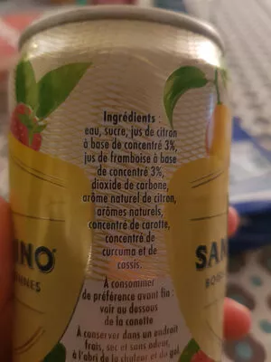Liste des ingrédients du produit Momenti Citron Framboise Sanpellegrino 33 cl
