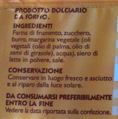 List of product ingredients Le Sfogliatine, CONAD CONAD 200g