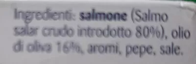 Lista de ingredientes del producto Filetto di salmone affumicato RIO mare 150 g