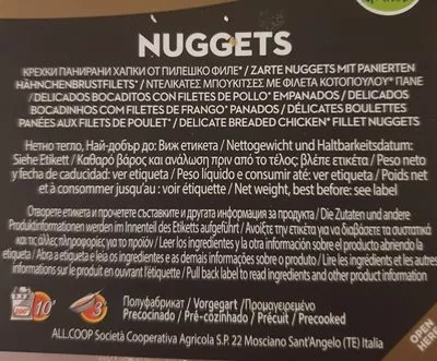 List of product ingredients Nuggets de poulet  