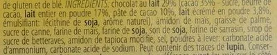 List of product ingredients Sablé choc Schär 150g
