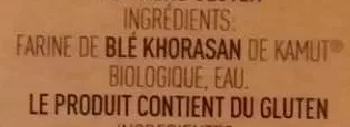 Lista de ingredientes del producto Couscous Kamut Biovita 500 g