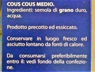 List of product ingredients Cous Cous IN'S Mercato, Novella 1 kg