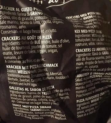Lista de ingredientes del producto Crackers Pizza Laurieri Laurieri 