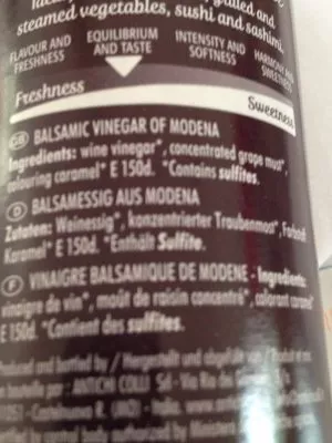Liste des ingrédients du produit Vinaigre balsamique  