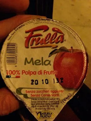 Lista de ingredientes del producto Polpa Mela Frulla' GR100 Natura Nuova 100 g