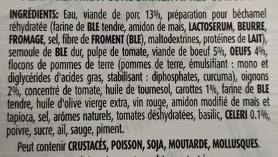 List of product ingredients Cannelloni à la bolognaise Viva la Mamma 350 g