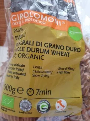 List of product ingredients Gusilli integrali di grano duro Girolomoni 500 g