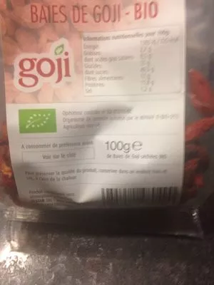 Liste des ingrédients du produit Baies de Goji bio Goji 100 g