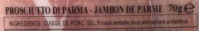 Liste des ingrédients du produit Jambon de Parme Citterio 70 g