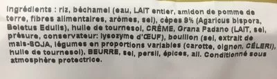 Liste des ingrédients du produit Risotto aux cepe L'Italie des Saveurs 