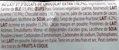 Liste des ingrédients du produit Choco & Latte Balconi 30 g