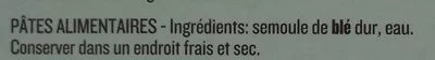 List of product ingredients Pâtes Orecchiette Barilla, Academia Barilla, ACADEMIA 500 g