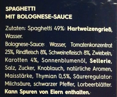 List of product ingredients Barilla Koch set Für Spaghetti Bolognese, 3 Portionen 510 G Barilla 510 g