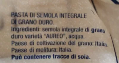 List of product ingredients Fusilli integrali n 141 Voiello 500