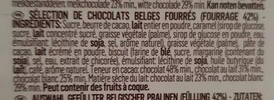 List of product ingredients Assorted luxury chocolate tasting Guylian 