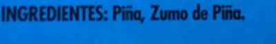 Lista de ingredientes del producto Piña en su jugo Videca 3x227g
