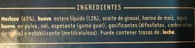 Liste des ingrédients du produit Filetes de merluea al huevo Pescanova 