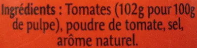List of product ingredients La Pulpe de Tomates Heinz 350 g, 330 ml