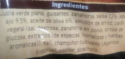 List of product ingredients Menestra tradicional Findus 450 g