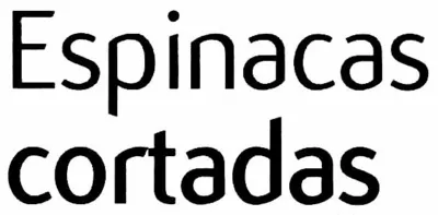 List of product ingredients Espinacas Cortadas Findus 400 g (4 x 100 g)
