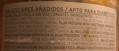 List of product ingredients Mermelada De Ciruela Sin Azúcar Helios Helios 