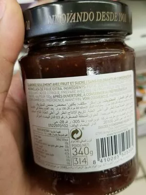 Lista de ingredientes del producto Helios Fig Jam Extra Preserve Helios 340 g