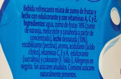 Liste des ingrédients du produit Bi frutas Zero Mediterraneo Pascual 330 ml