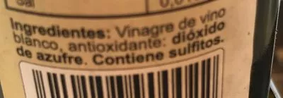 Lista de ingredientes del producto Vinagre de vino blanco Capicua 