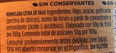 Lista de ingredientes del producto Mermelada De Higo Hero 350 g