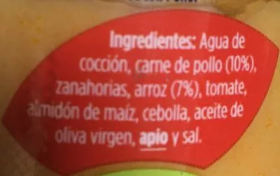 Liste des ingrédients du produit Arroz con pollo Hero Baby 235 g