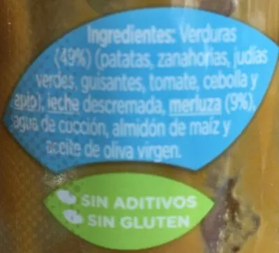 Liste des ingrédients du produit Verduritas con merluza Hero Baby 
