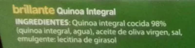 Lista de ingredientes del producto Brillante vasito de Quinoa Integral Brillante 250 g (2 x 125 g)